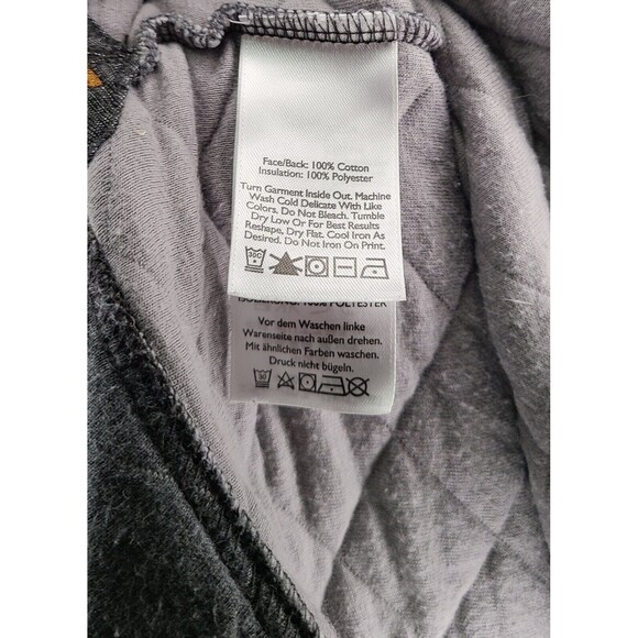 Eddie Bauer Gray Quilted Pullover Men's Size 2X Sweater Quarter Zip Pocket Warm - Picture 5 of 5